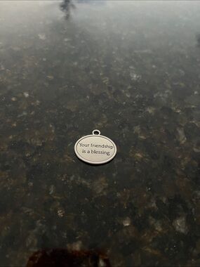 'Your friendship is a blessing' Silver Pendant Charm